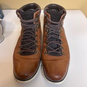 Cole Haan Mens Brown Leather Hiking‎ Boots Grand OS Size 10M